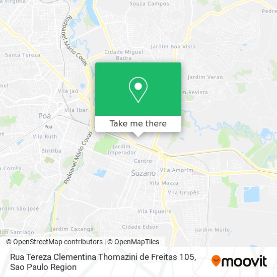 Mapa Rua Tereza Clementina Thomazini de Freitas 105