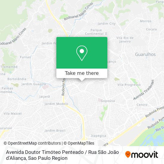 Avenida Doutor Timóteo Penteado / Rua São João d'Aliança map