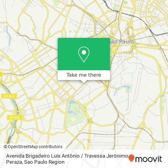 Avenida Brigadeiro Luís Antônio / Travessa Jerônimo Peraza map
