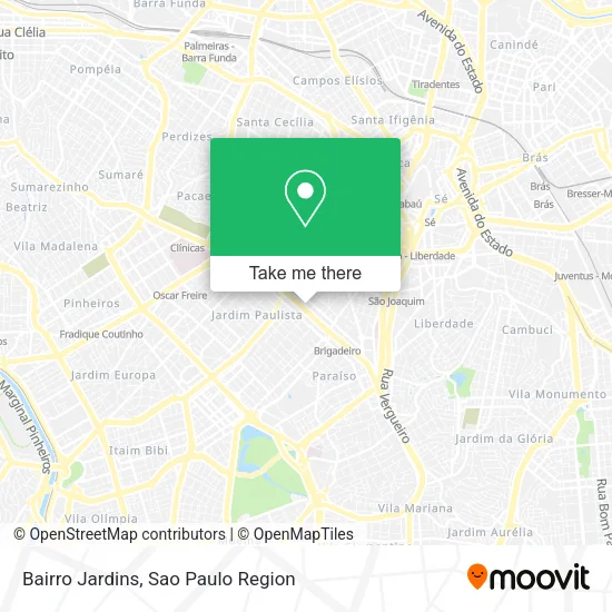 Bairro Jardins map