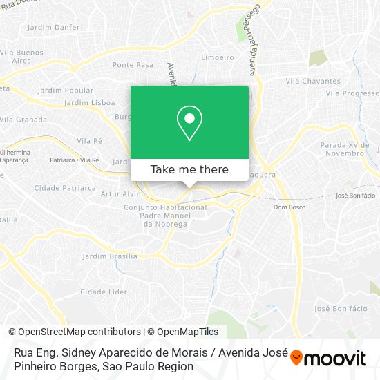 Rua Eng. Sidney Aparecido de Morais / Avenida José Pinheiro Borges map