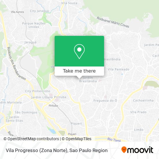 Vila Progresso (Zona Norte) map