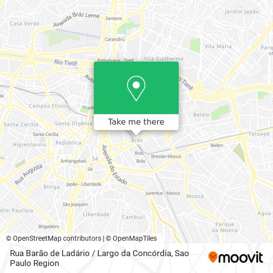 Mapa Rua Barão de Ladário / Largo da Concórdia