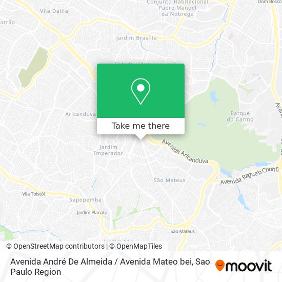 Avenida André De Almeida / Avenida Mateo bei map