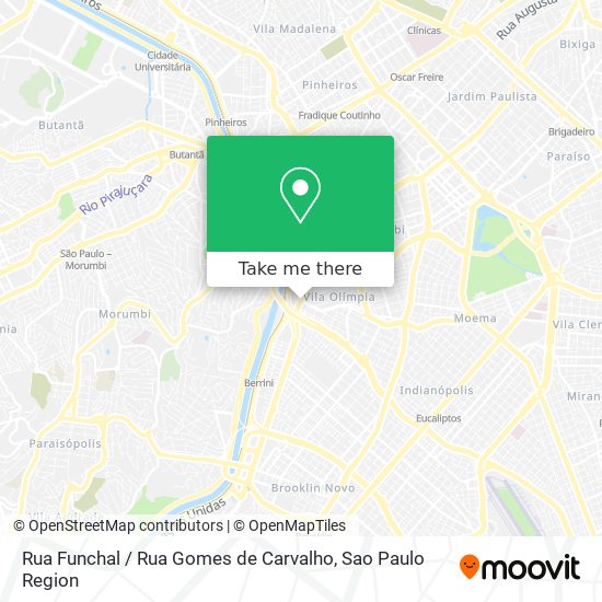 Mapa Rua Funchal / Rua Gomes de Carvalho