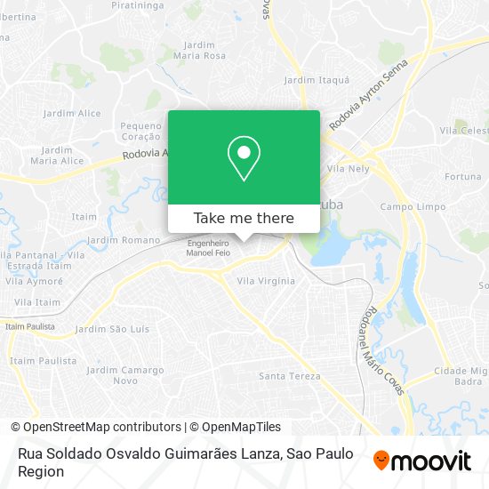 Rua Soldado Osvaldo Guimarães Lanza map