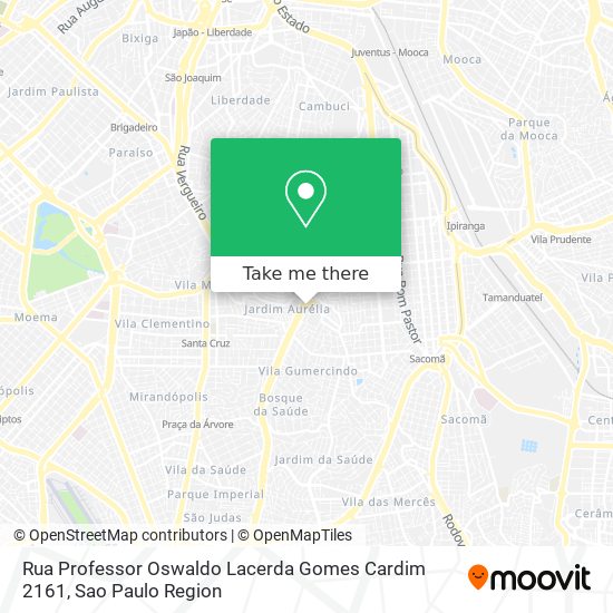 Mapa Rua Professor Oswaldo Lacerda Gomes Cardim 2161