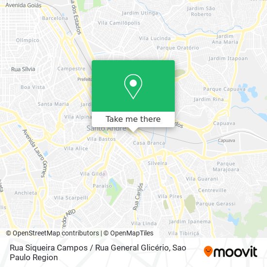 Rua Siqueira Campos / Rua General Glicério map