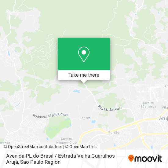Avenida PL do Brasil / Estrada Velha Guarulhos Arujá map