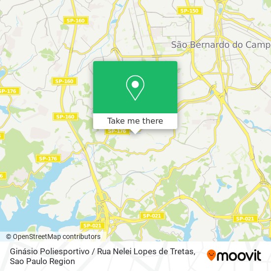 Mapa Ginásio Poliesportivo / Rua Nelei Lopes de Tretas