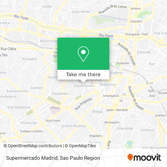 Mapa Supermercado Madrid