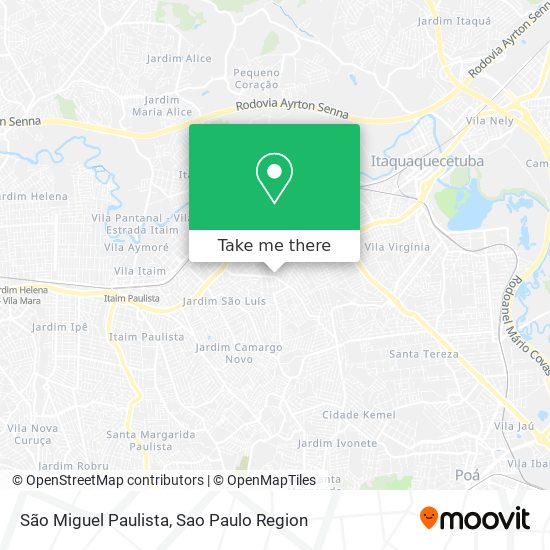 Mapa São Miguel Paulista