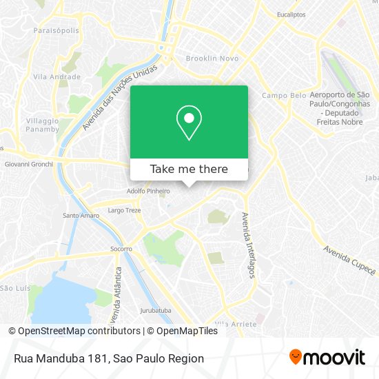 Mapa Rua Manduba 181