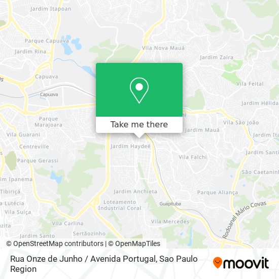 Mapa Rua Onze de Junho / Avenida Portugal