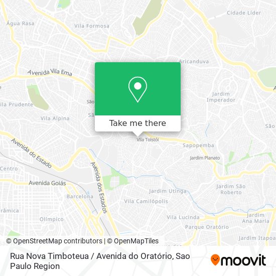 Rua Nova Timboteua / Avenida do Oratório map