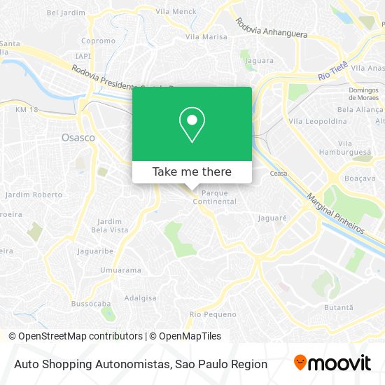 Auto Shopping Autonomistas map