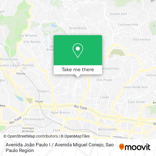 Mapa Avenida João Paulo I / Avenida Miguel Conejo