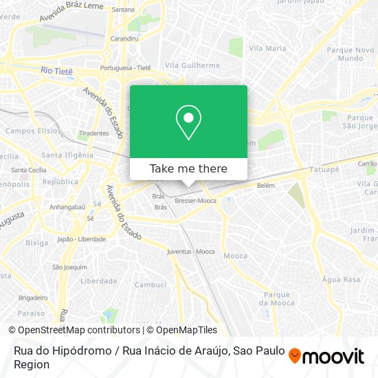 Mapa Rua do Hipódromo / Rua Inácio de Araújo
