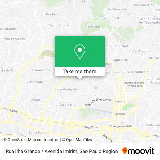 Rua Ilha Grande / Avenida Imirim map