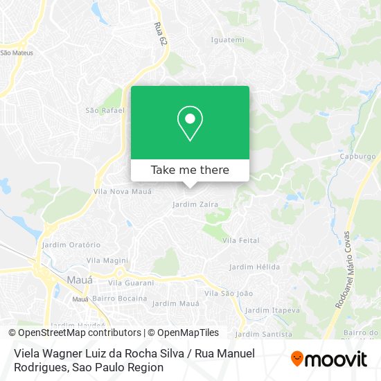 Mapa Viela Wagner Luiz da Rocha Silva / Rua Manuel Rodrigues