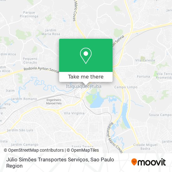 Júlio Simões Transportes Serviços map