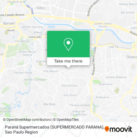 Mapa Paraná Supermercados (SUPERMERCADO PARANA)