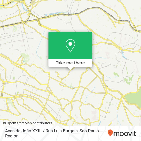 Mapa Avenida João XXIII / Rua Luis Burgain