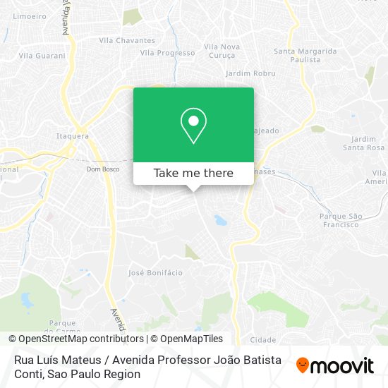 Rua Luís Mateus / Avenida Professor João Batista Conti map