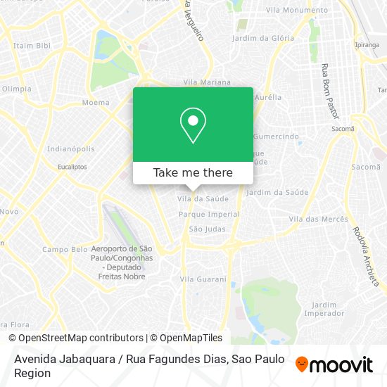 Mapa Avenida Jabaquara / Rua Fagundes Dias