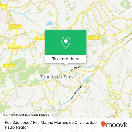 Rua São José / Rua Marino Martins de Oliveira map