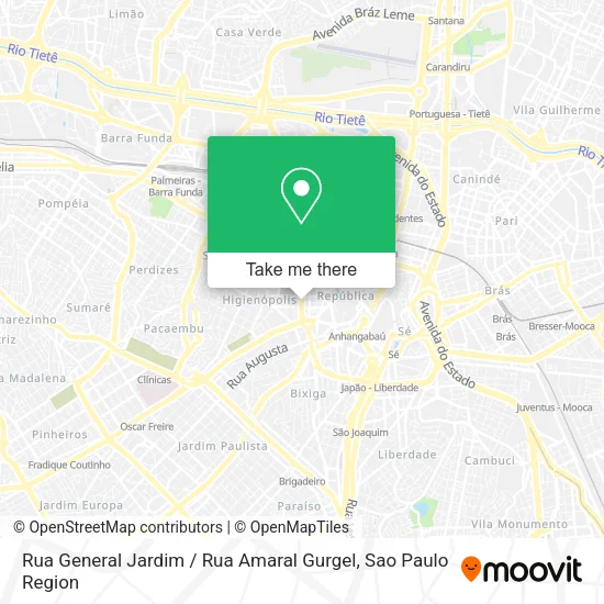 Rua General Jardim / Rua Amaral Gurgel map