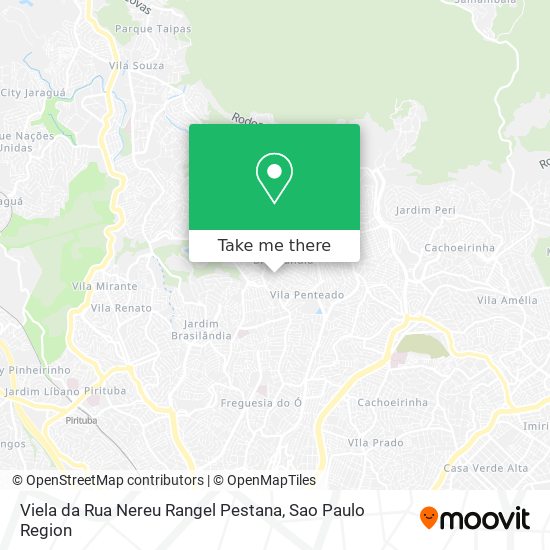 Mapa Viela da Rua Nereu Rangel Pestana