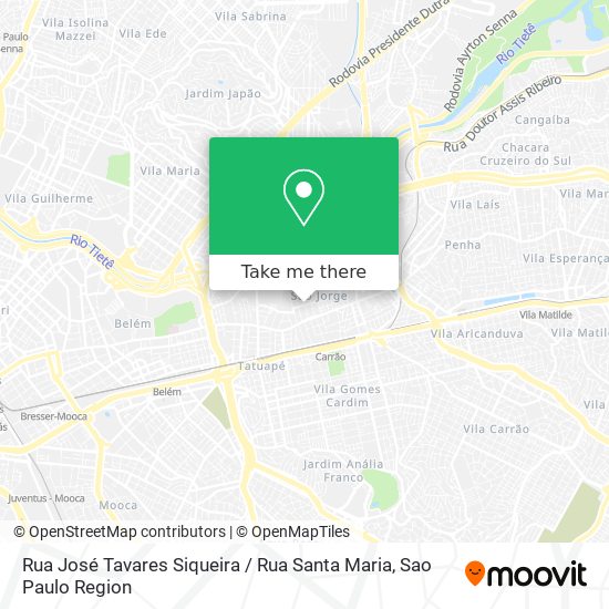 Rua José Tavares Siqueira / Rua Santa Maria map