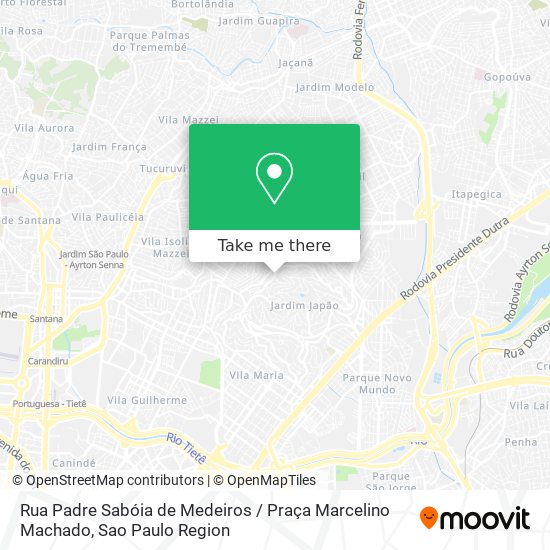 Mapa Rua Padre Sabóia de Medeiros / Praça Marcelino Machado