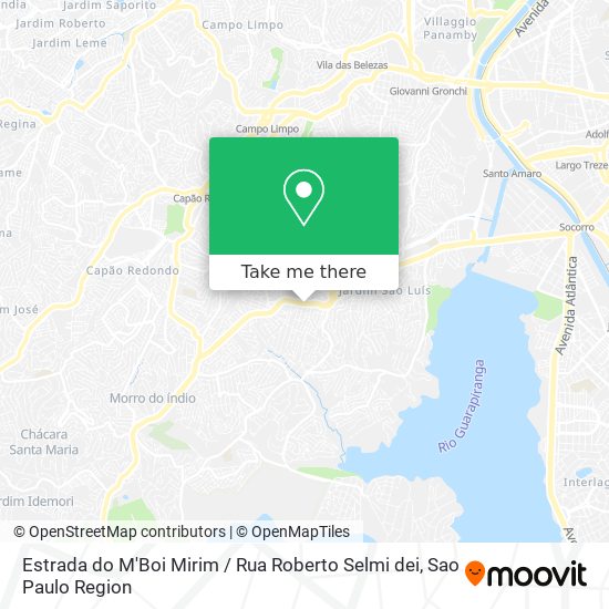 Estrada do M'Boi Mirim / Rua Roberto Selmi dei map