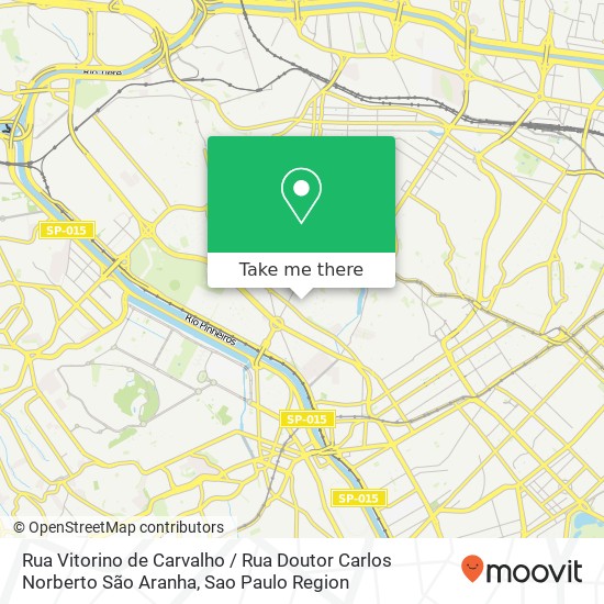 Mapa Rua Vitorino de Carvalho / Rua Doutor Carlos Norberto São Aranha