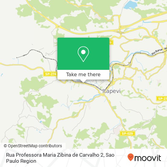 Mapa Rua Professora Maria Zibina de Carvalho 2