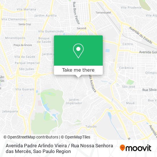 Avenida Padre Arlindo Vieira / Rua Nossa Senhora das Mercês map