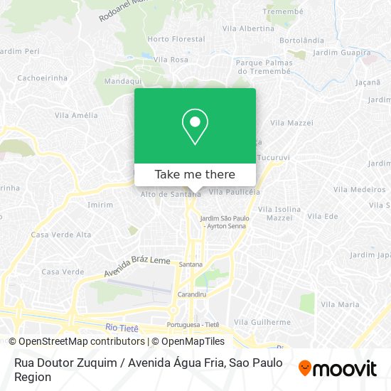 Rua Doutor Zuquim / Avenida Água Fria map