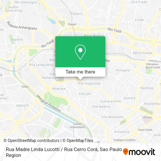 Rua Madre Linda Lucotti / Rua Cerro Corá map