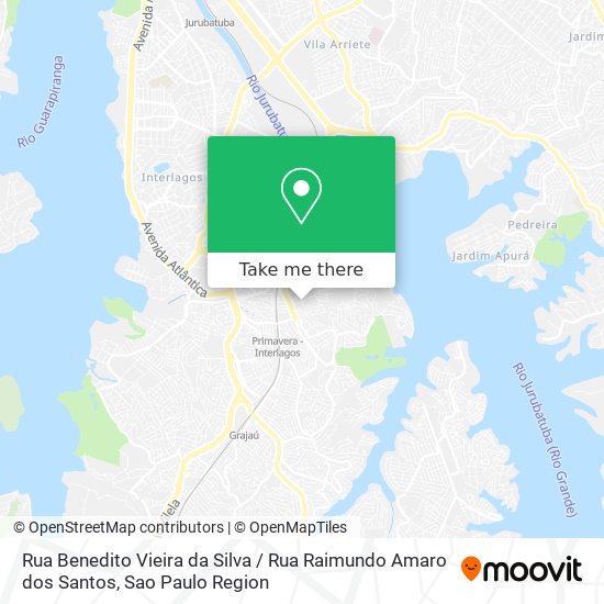Mapa Rua Benedito Vieira da Silva / Rua Raimundo Amaro dos Santos
