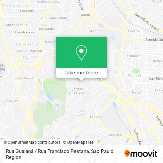 Rua Guaianá / Rua Francisco Pestana map