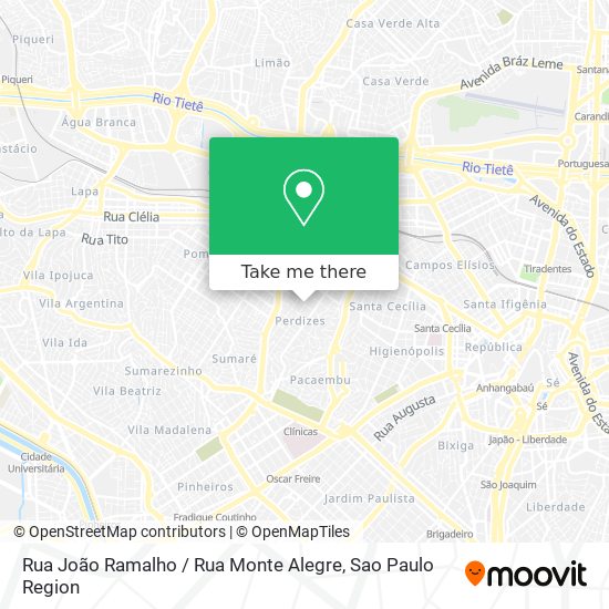 Rua João Ramalho / Rua Monte Alegre map