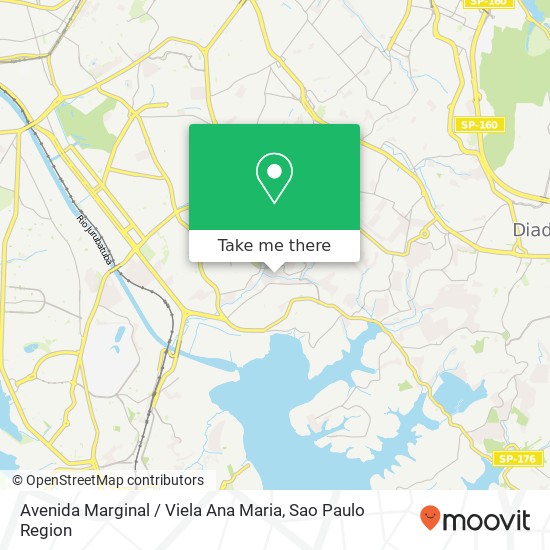 Avenida Marginal / Viela Ana Maria map