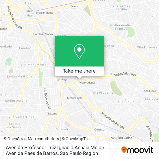 Avenida Professor Luiz Ignácio Anhaia Melo / Avenida Paes de Barros map