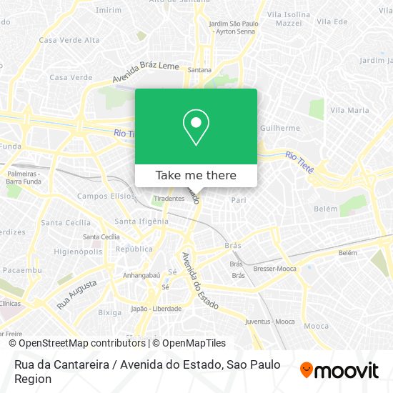 Mapa Rua da Cantareira / Avenida do Estado