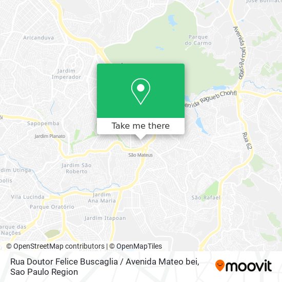 Rua Doutor Felice Buscaglia / Avenida Mateo bei map