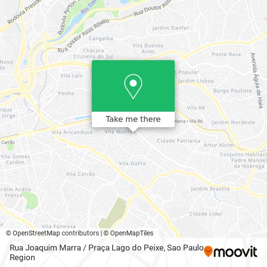 Mapa Rua Joaquim Marra / Praça Lago do Peixe
