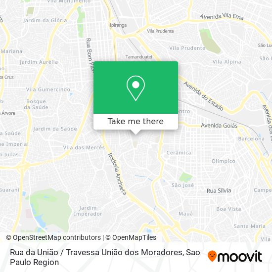 Mapa Rua da União / Travessa União dos Moradores