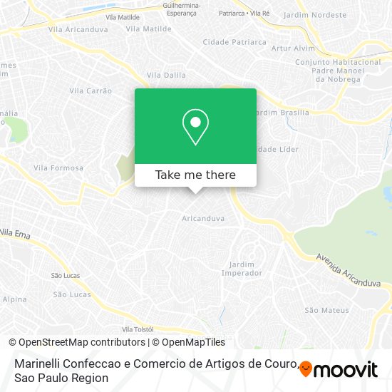 Marinelli Confeccao e Comercio de Artigos de Couro map